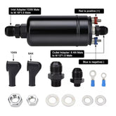 380LPH Inline External Electric High Pressure Fuel Pump w/ Mounting Bracket Kit